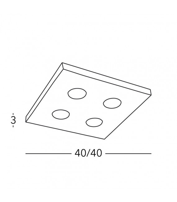 Spot Downlight Click Gold 4 Birnen 3cm