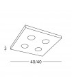 Spot Downlight Click 4 copper bulbs
