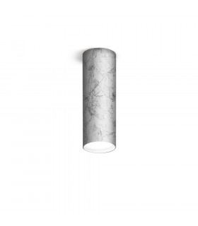 Spot Downlight Tube Silber 1 Birne 23,5cm