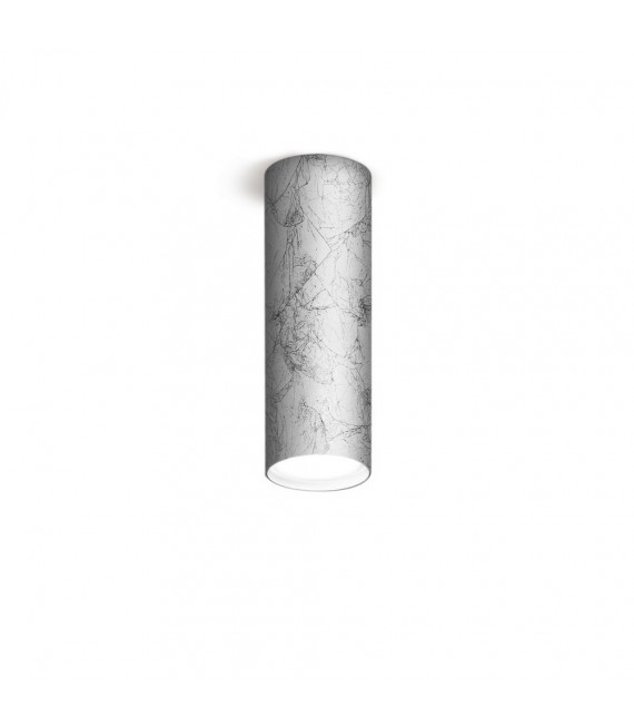 Spot Downlight Tube Silber 1 Birne 23,5cm