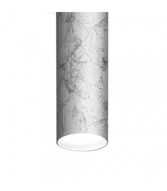 Spot Downlight Tube Silber 1 Birne 23,5cm