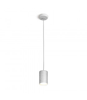 Diseño suspensión Tubo Plata 1 bombilla 1cm