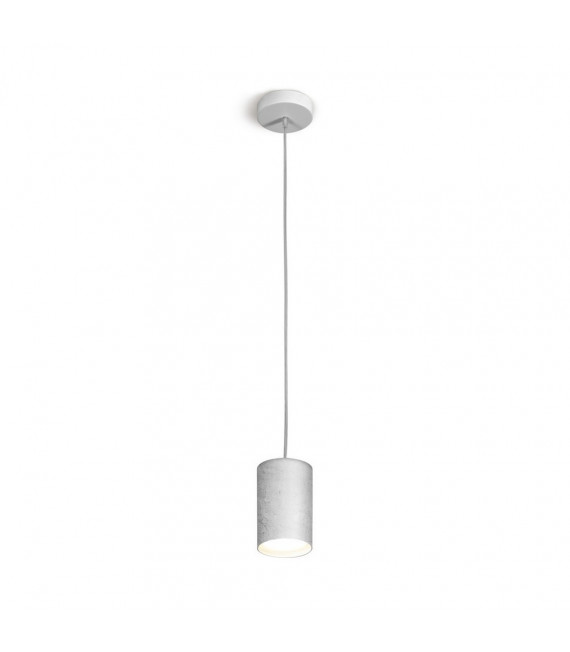 Diseño suspensión Tubo Plata 1 bombilla 1cm