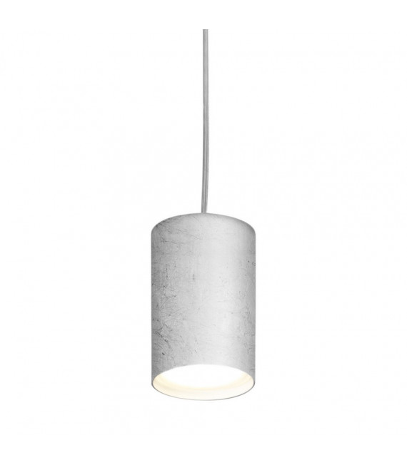 Design Pendelleuchte Tube Silber 1 Birne 1cm