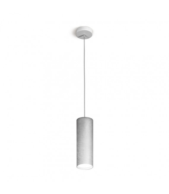 Lámpara colgante de diseño Silver Tube 1 bombilla 23,5cm