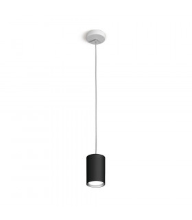 Black Tube designer pendant lamp 1 bulb 1cm