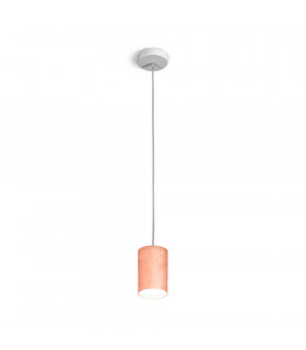 Lámpara colgante diseño tubo cobre 1 bombilla 1cm