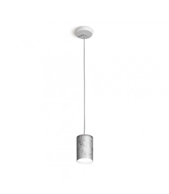 Design suspension Tube Silver 1 bulb 1cm