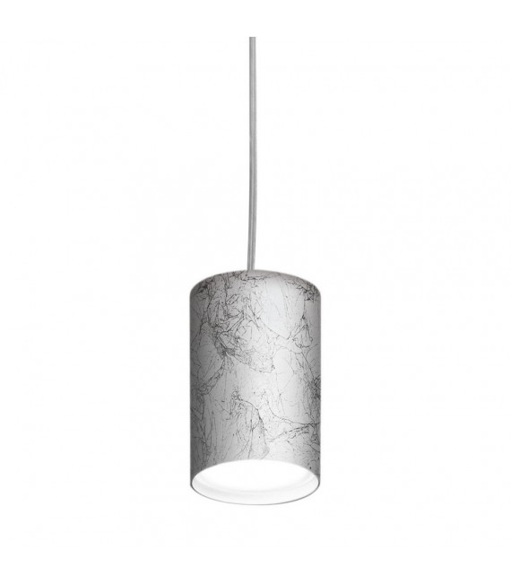 Diseño suspensión Tubo Plata 1 bombilla 1cm