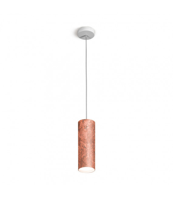 Lámpara colgante diseño Copper Tube 1 bombilla 23,5cm