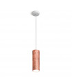 Suspension design Tube Cuivre 1 ampoule 23,5cm