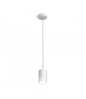 Lampada a sospensione di design White Tube 1 lampadina 1cm