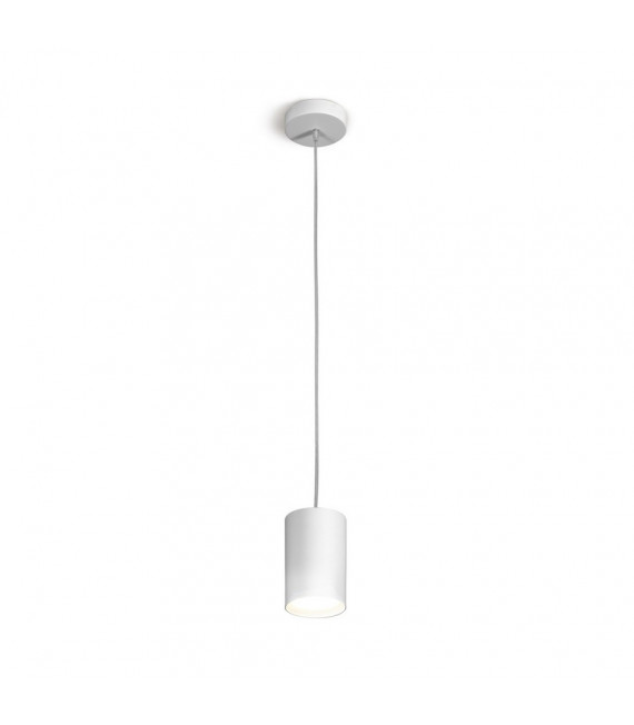 Lámpara colgante de diseño Tube blanco 1 bombilla 1cm