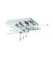 plafonnier ventilateur vintage 2 ampoules e27 max 60w brun patiné