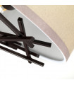 Taiko pendant light Steel, linen Aged bronze 3 bulbs 23.7cm