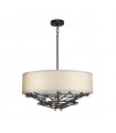 Taiko pendant light Steel, linen Aged bronze 4 bulbs 29.7cm