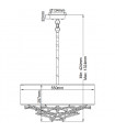 Suspension Taiko Acier,lin Bronze vieilli 4 ampoules 29,7cm