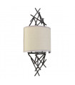 Taiko Lin wall light, aged bronze steel 2 bulbs 60.2cm