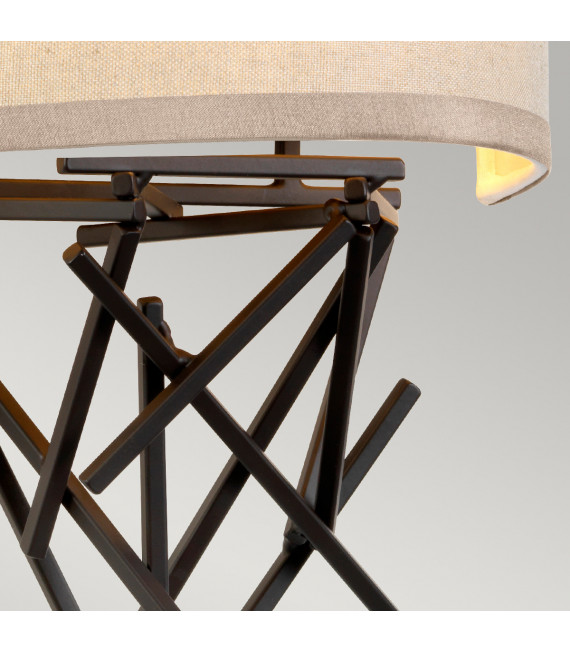 Applique murale Taiko Lin,acier Bronze vieilli 2 ampoules 60,2cm
