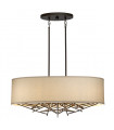 Suspension Taiko Lin,acier Bronze vieilli 5 ampoules 40,6cm
