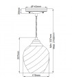 Pendant Tiber Steel, twisted optical glass Brushed brass 1 bulb 23.7cm