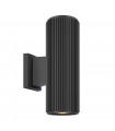 Rando Black Metal garden wall light 2 bulbs 26cm