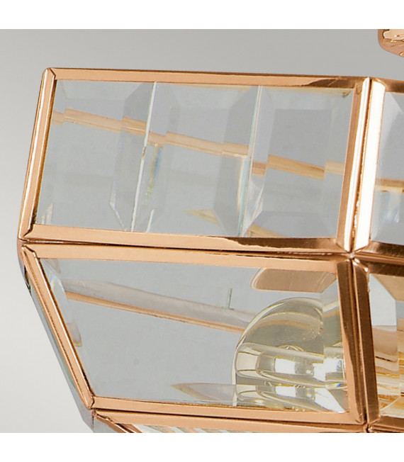 Ceiling light Old Rose gold 2 bulbs 23cm