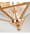 Plafonnier Old Or rose 2 ampoules 23cm