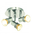 Plafonnier Spot Decco Argent satiné 3 ampoules 11,5cm
