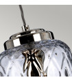Designer pendant light Sola Steel, transparent series head glass Polished nickel 1 bulb 26.8cm
