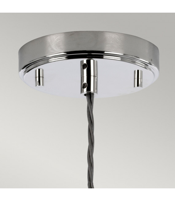 Lampada a sospensione di design Sola Acciaio, serie trasparente testa vetro Nichel lucido 1 lampadina 26,8cm