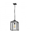 Louvre lantern pendant Clear glass, bronze steel 1 bulb 38.6cm