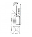 Louvre lantern pendant Clear glass, bronze steel 1 bulb 38.6cm