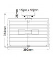 Ceiling light Louvre Steel, bronze glass 4 bulbs 31.4cm