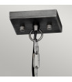 Louvre steel, bronze glass 6-bulb 40.2cm lantern pendant light