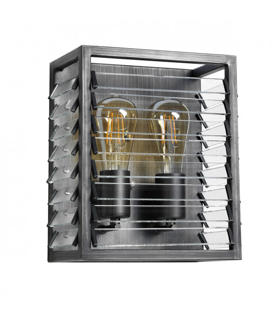 Applique murale Louvre Acier,verre Bronze 2 ampoules 28,8cm