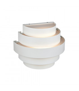 Applique da giardino Etage Alluminio bianco 2 lampadine 15cm