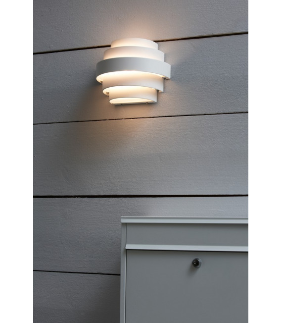 Etage garden wall light White aluminum 2 bulbs 15cm