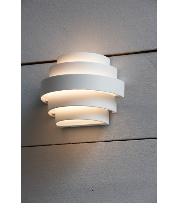 Etage Gartenwandleuchte Weißaluminium 2-flammig 15cm