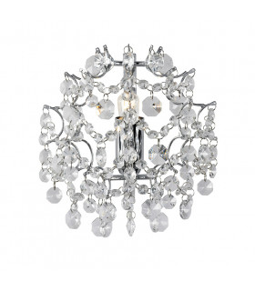 Design wall lamp Sofiero Metal Chrome 1 bulb 21cm