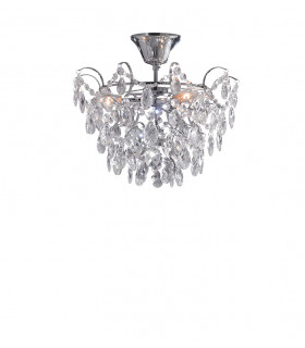 Deckenleuchte Design Sofiero Metall Chrom 3 flammig 30cm