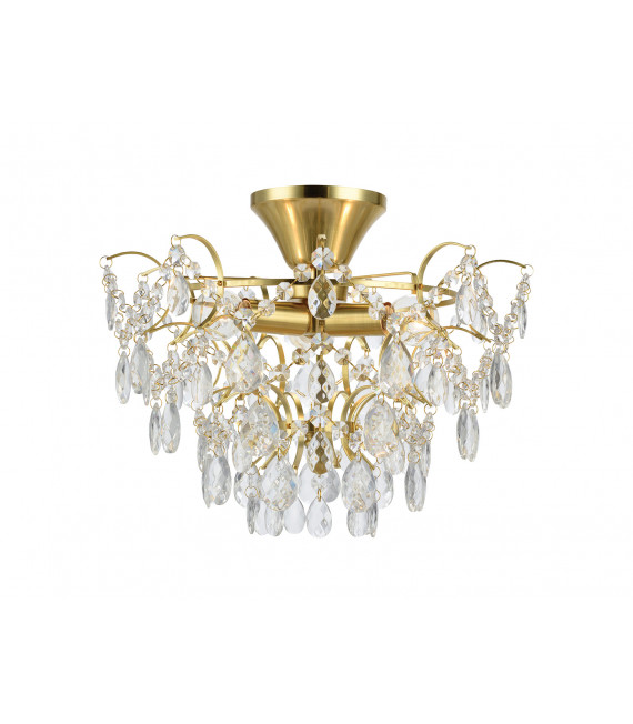 Plafoniera Design Sofiero Ottone Metallo 3 lampadine 30cm