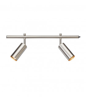 Foco Expand Metal Acero 2 bombillas 20,5cm