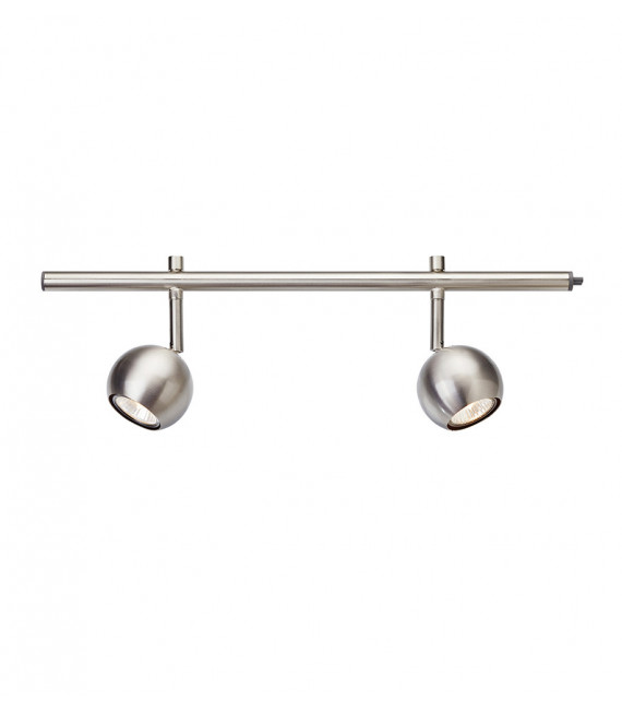 Faretto Expand Metallo Acciaio 2 lampadine 16cm