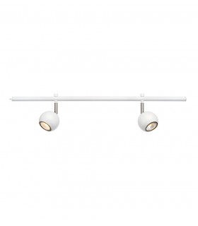 Spot Expand Métal blanc 2 ampoules 15,5cm