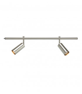 Faretto Expand Metallo Acciaio 2 lampadine 20cm