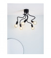 Medusa Black Metal ceiling light 5 bulbs 21cm