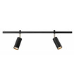 Spot Expand Métal Noir 2 ampoules 20cm