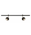 Spot Expand Métal Noir 2 ampoules 17cm