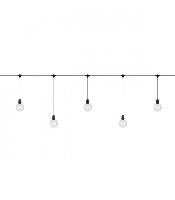 Plafonnier de jardin Garden Caoutchouc Noir 10 ampoules cm